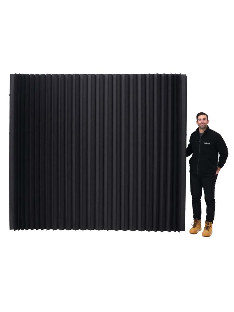 Concertina Paper Wall – 3m x 2.4m – Black