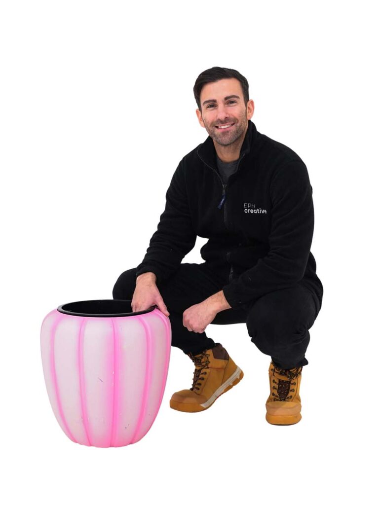 Short Round Planter – Pink