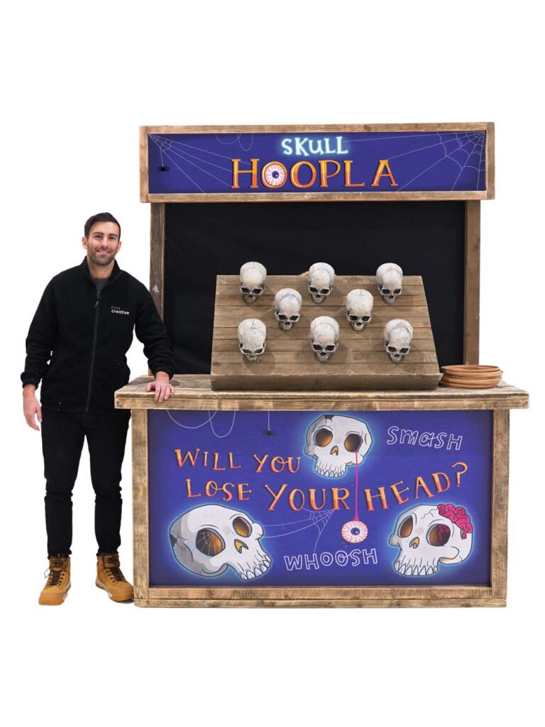 Halloween Skull Hoopla Fairground Game