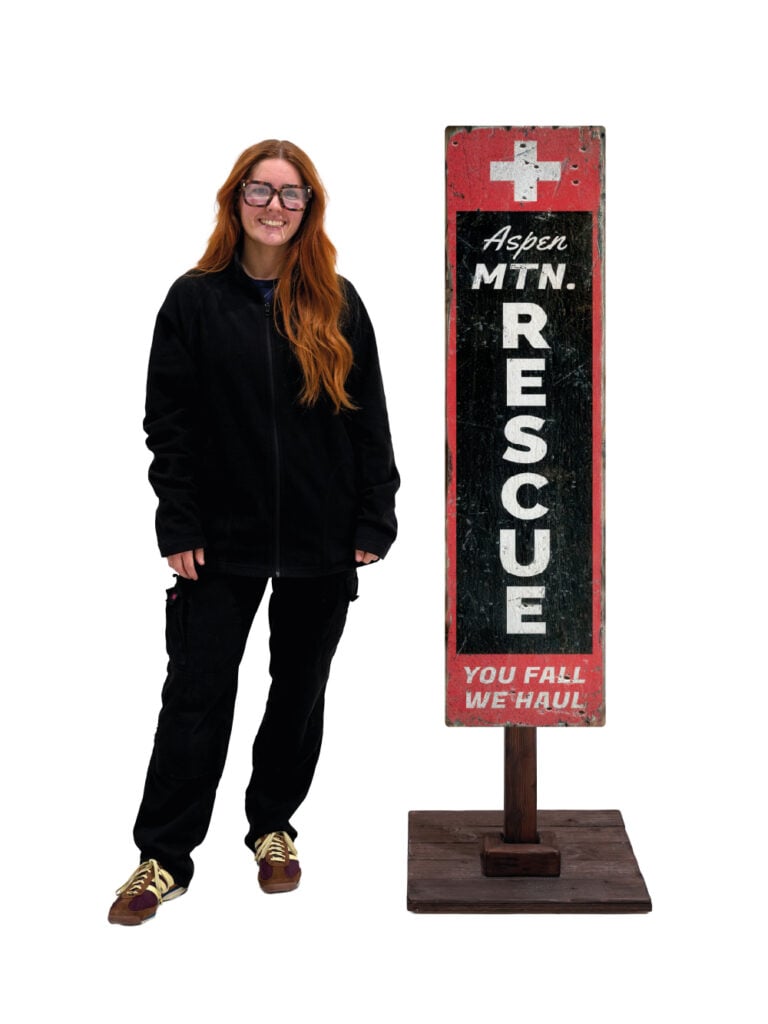Wooden Signpost – ‘Mountain Rescue’