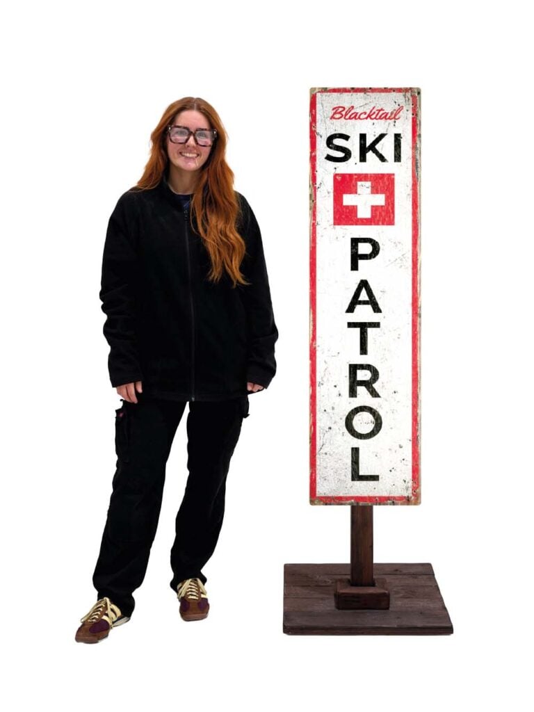 Wooden Signpost – ‘Ski Patrol’