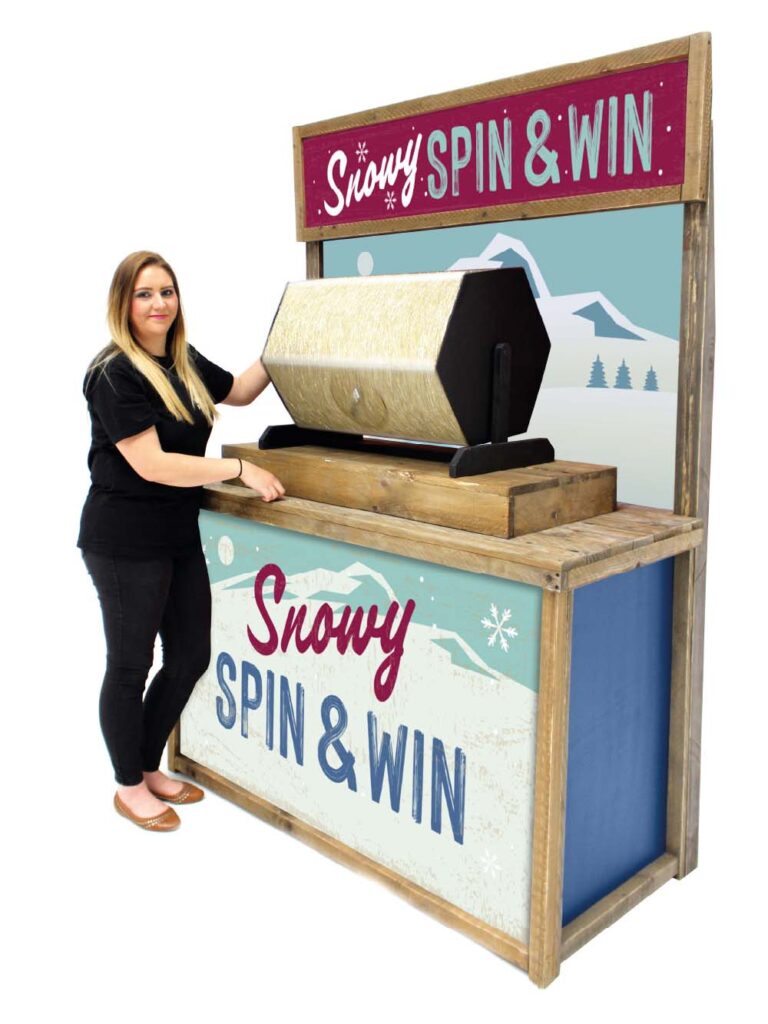 ‘Snowy Spin & Win’ Tombola – Après Ski Fairground Game