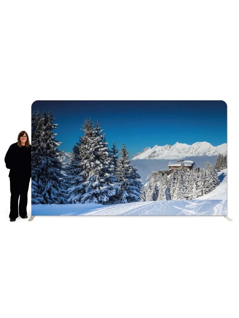 Double Sided Backdrop – Mountain Scene – 2.3m x 4m