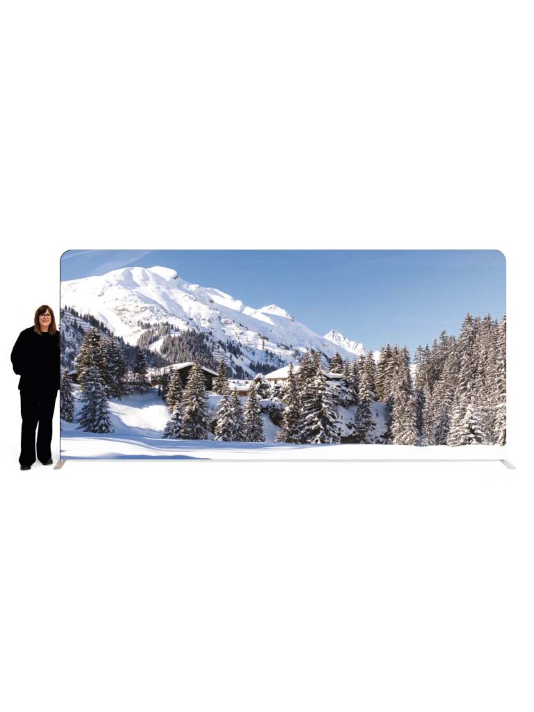 Double Sided Backdrop – Snowy Mountain Scene #2 – 2.3m x 5m