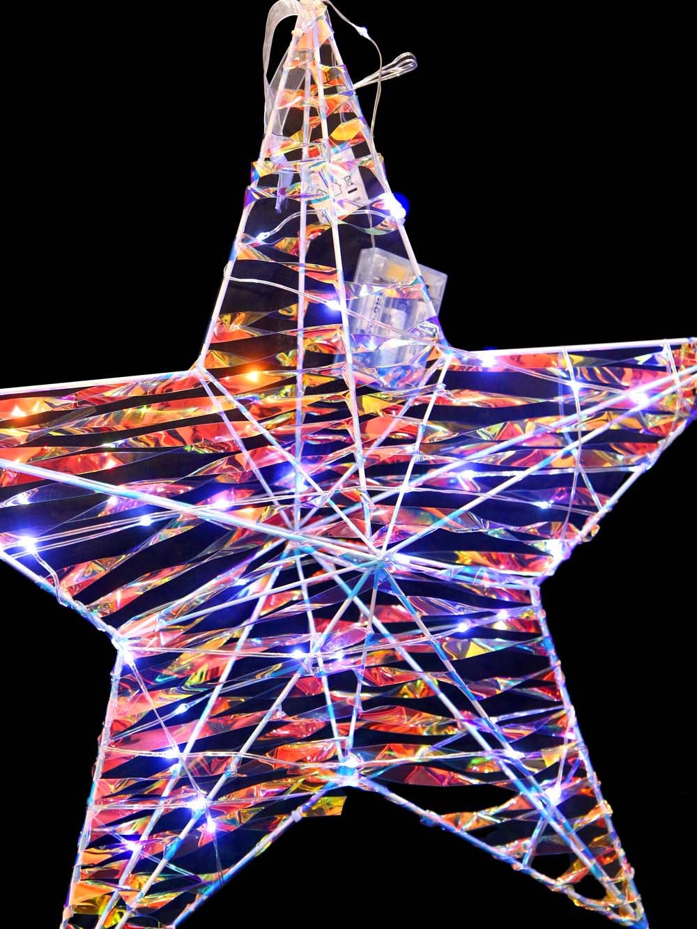 SN14000 _Iridescent Ribbon Micro LED Star - Cool White - (Battery Operated)_event_prop_hire_EPH_Creative_078 copy _optimised