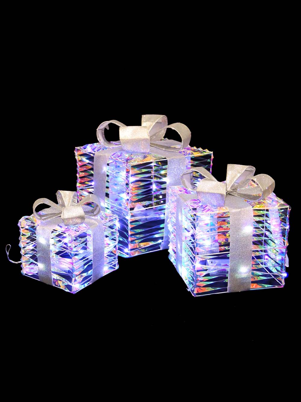 SN14001 _ Iridescent Micro LED Gift Boxes - Cool White - Set of 3 - (Battery Operated)_event_prop_hire_EPH_Creative_002 copy _optimised