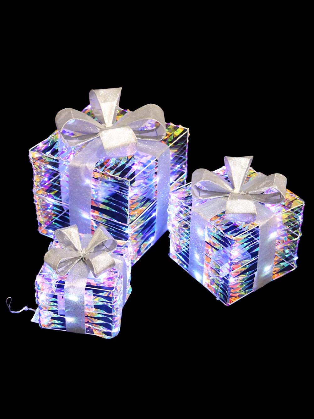 SN14001 _ Iridescent Micro LED Gift Boxes - Cool White - Set of 3 - (Battery Operated)_event_prop_hire_EPH_Creative_007 copy _optimised