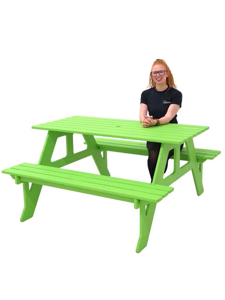 Picnic Bench – Lime Green – Design #2