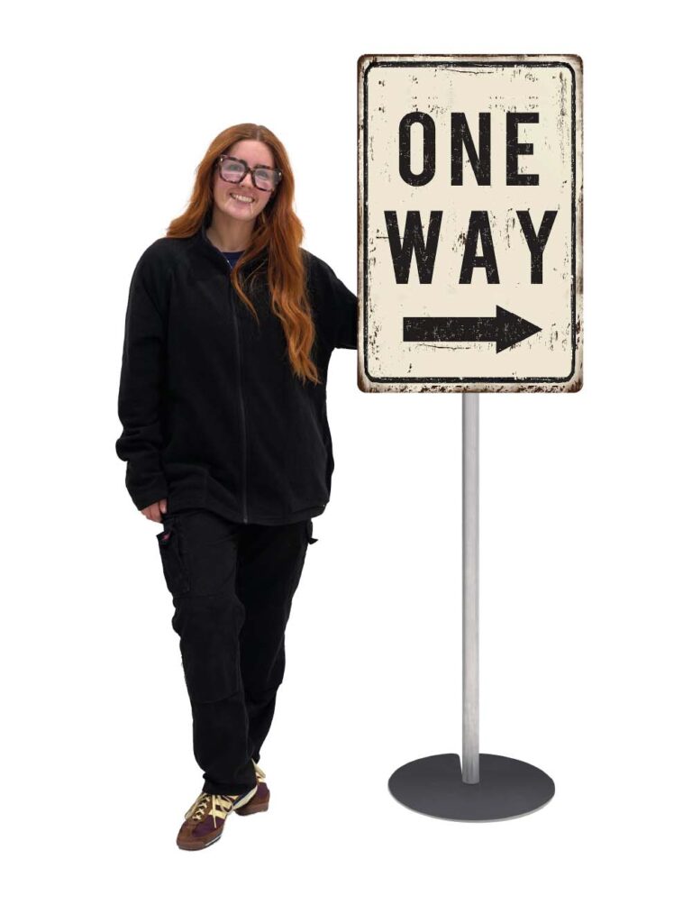 Metal Signpost – ‘One Way’