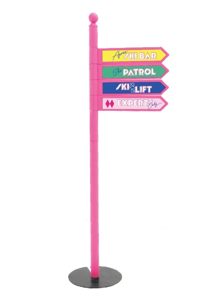 Pink Multi Directional Sign Post – Après Ski (x4 Rotating Signs)