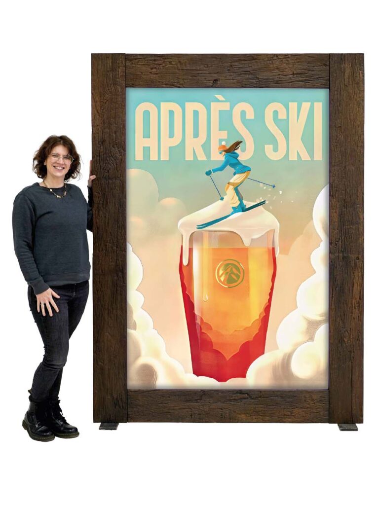 Après Ski #2 – Giant Frame – Rustic Wood