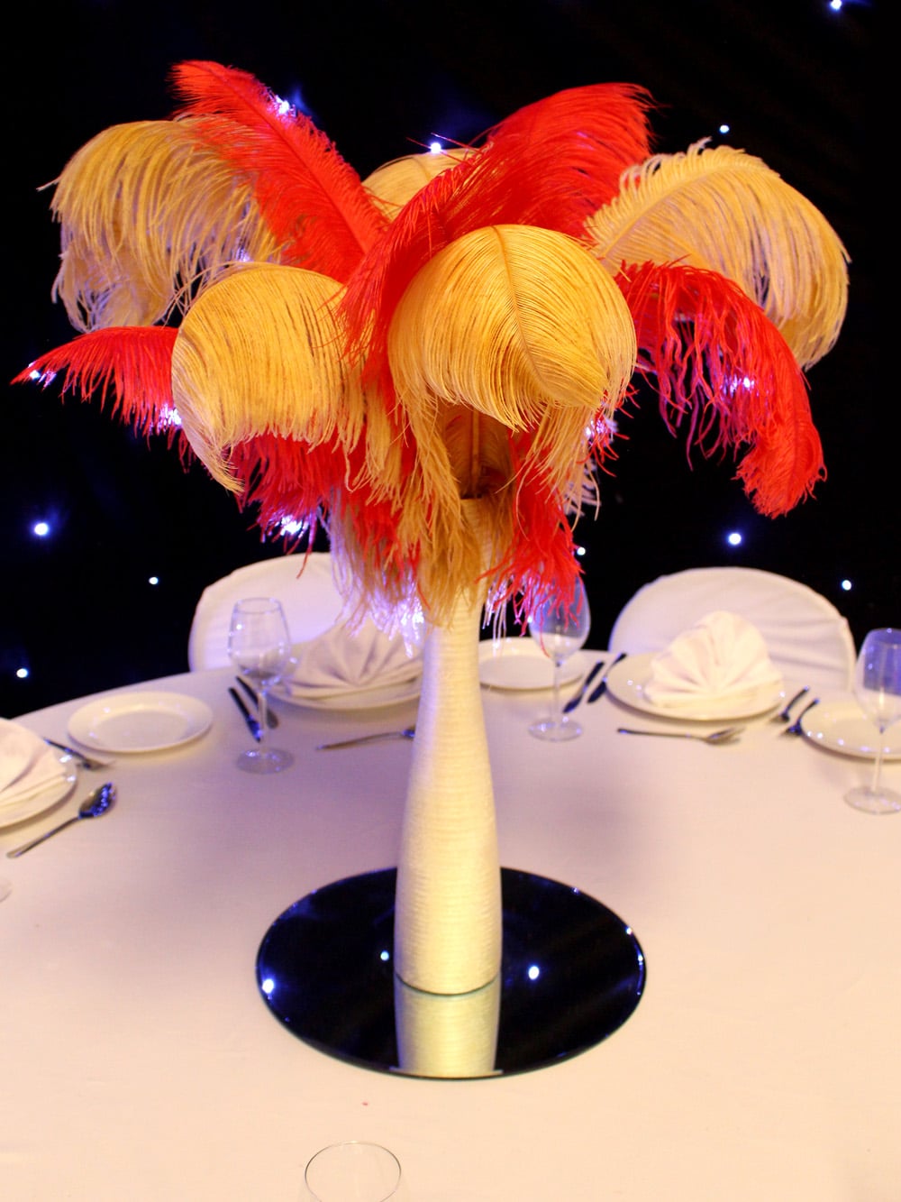 SN2757_Red & Gold Feather Display in Gold Vase_event prop hire_0023_Red & Gold_event prop hire_0264IMG_4881 copy