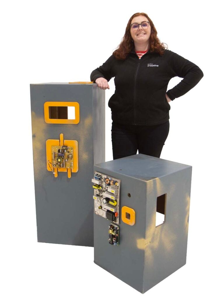 Industrial Sci-Fi Plinth – Set of 2