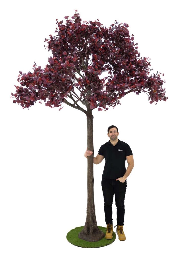 Extra Tall Trunk Tree (3.8m) – Burgundy Foliage/Berry