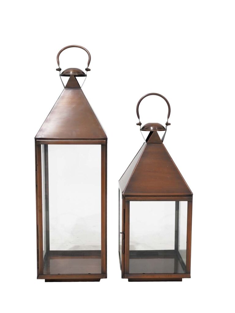 Antique Copper Lantern – Set of 2