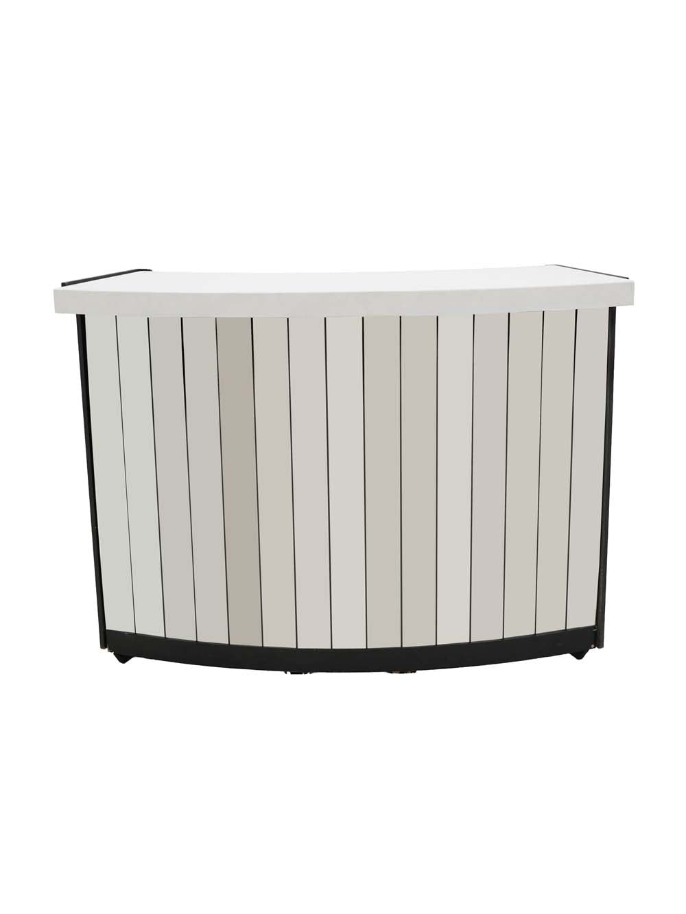 SN17570_Silver Mirrored Circular Bar - Single Section (WHITE TOP)_event_prop_hire_EPH_Creative copy _optimised