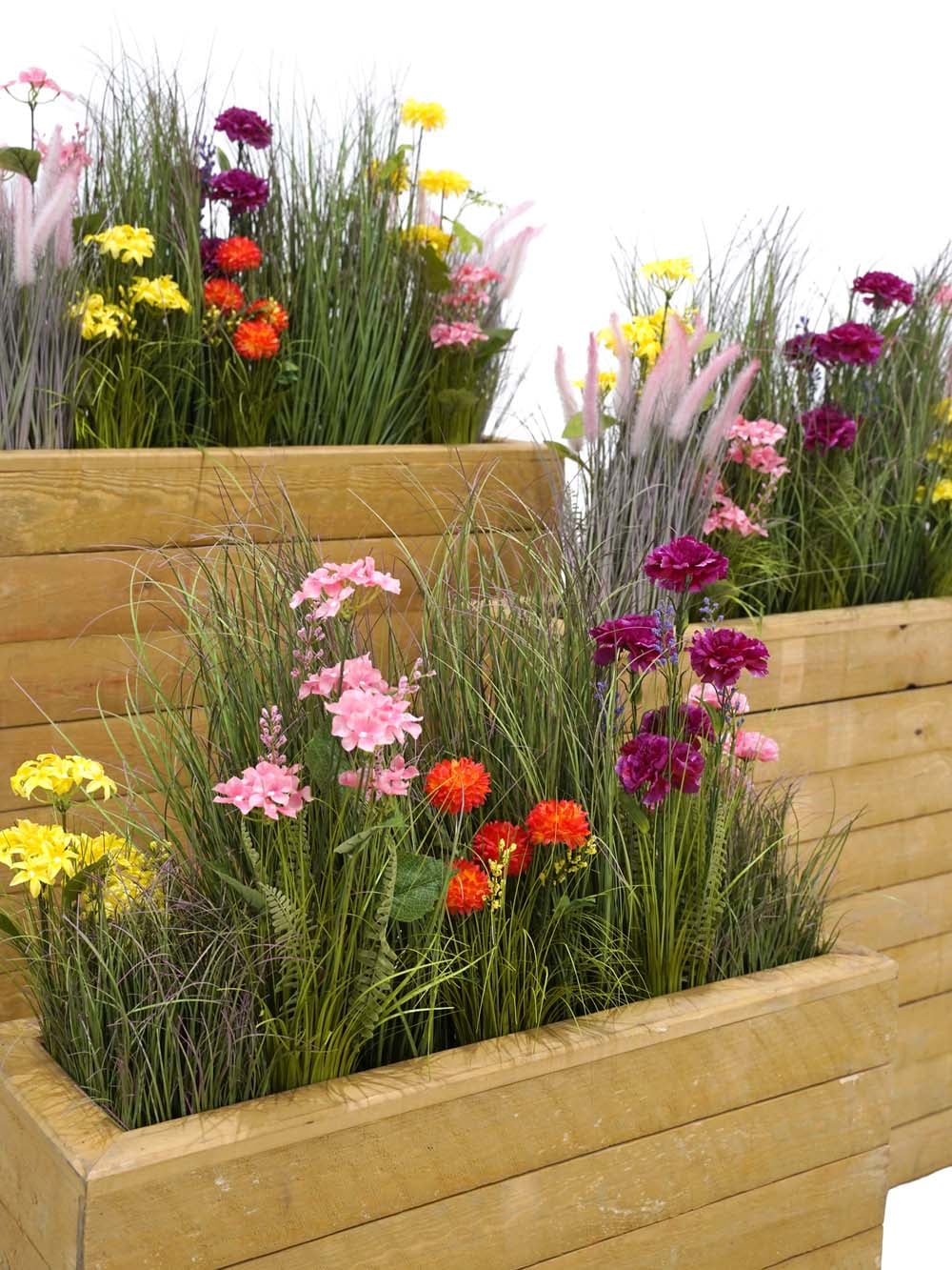 SN17937_Wildflowers in Tall Wooden Planters - 3 set - Warm_event_prop_hire_EPH_Creative (7) copy _optimised