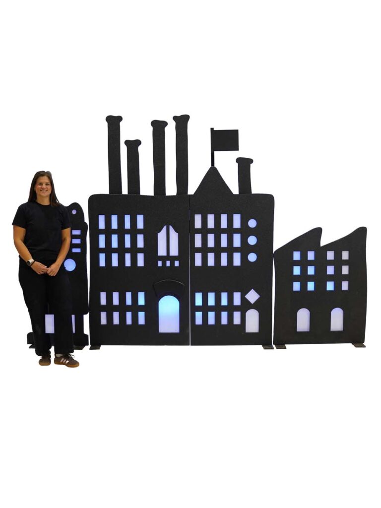 Illuminated Factory Skyline